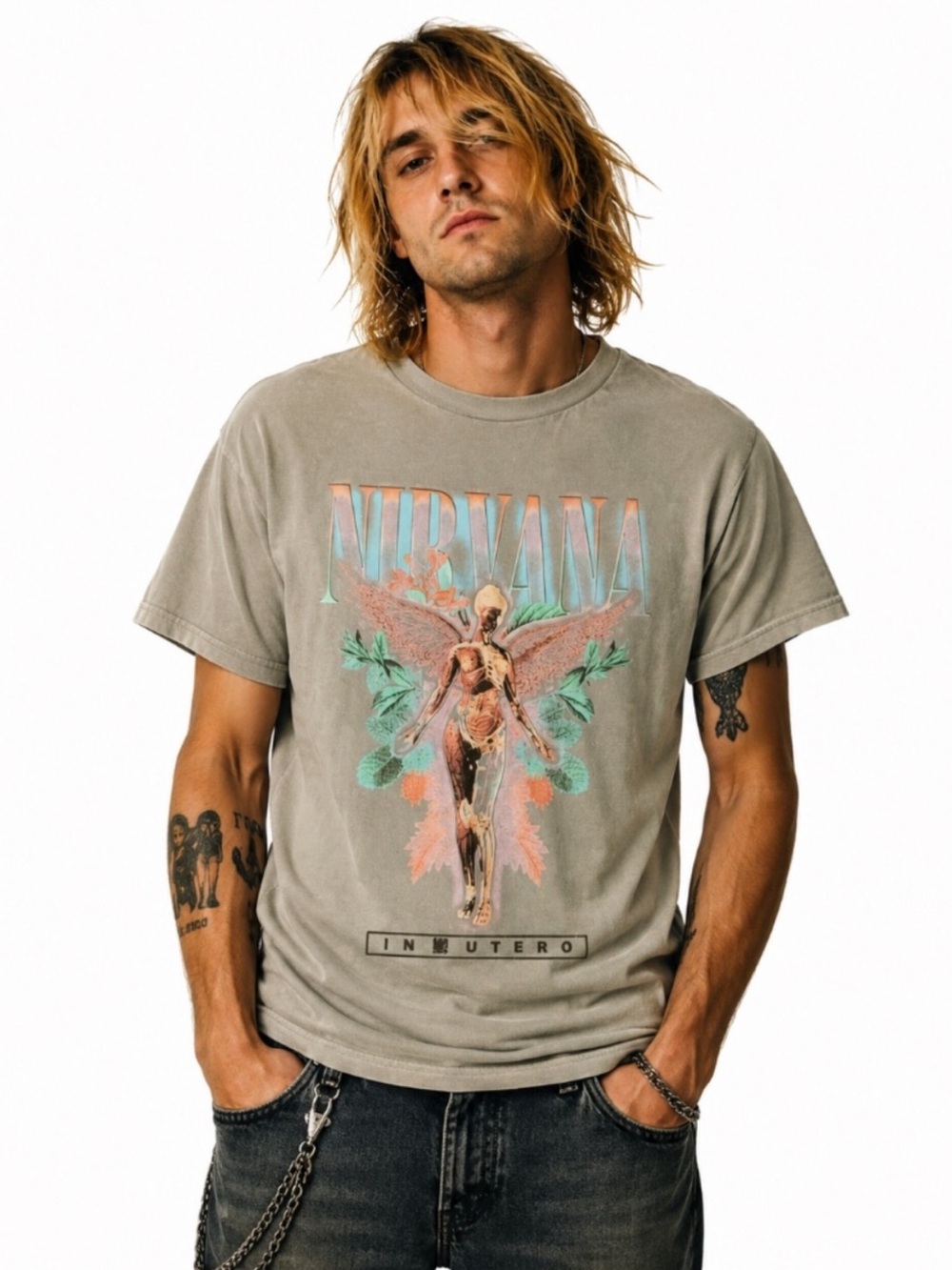 Nirvana Shirt S In Utero Tan